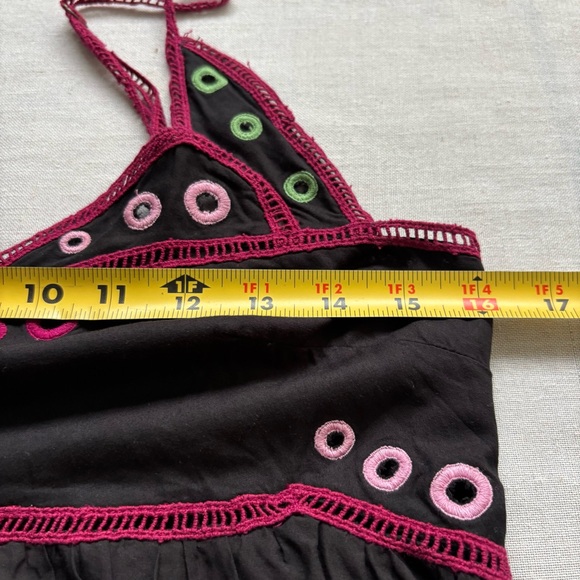 Anthropologie Butterfly Print Jumpsuit Balloon Leg Wide Leg Black S - Picture 9 of 13